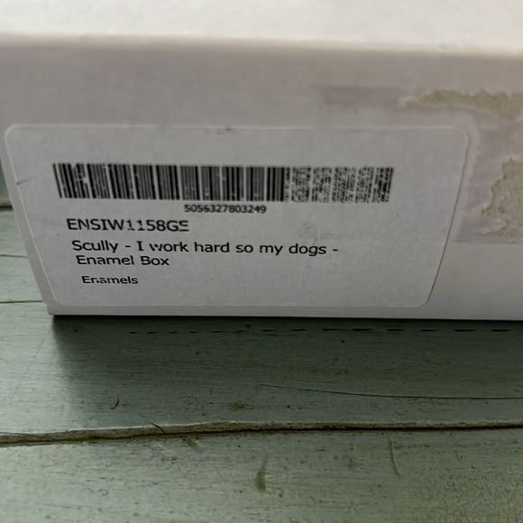 Halcyon Days I Work Hard So My Dogs Enamel Box - Picture 14 of 15